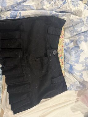 Black Pleated Mini Skirt - Classic Women's Style